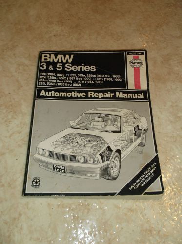 Bmw 3 &amp; 5 series automative repair manual 1993