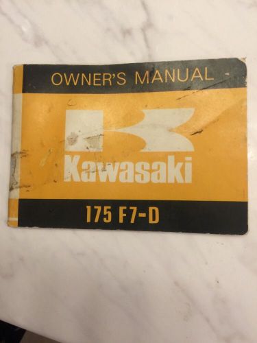 Kawasaki f7 owners manual 1975