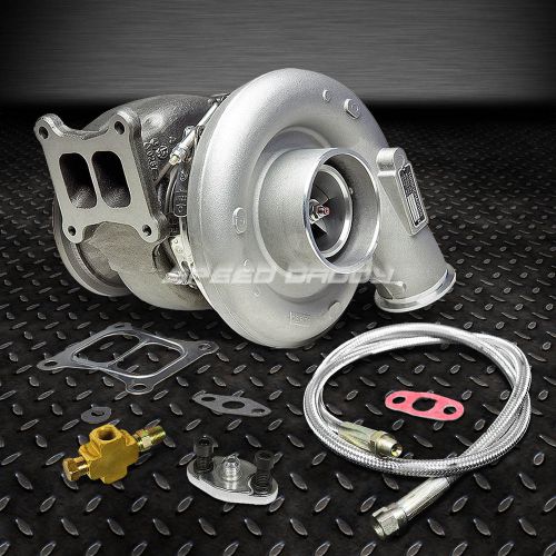 Hx55w t4 500+hp turbo charger+36&#034;oil feed line l10 ism m11 dodge cummins diesel