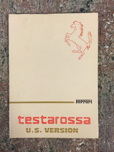 1985/86 ferrari testarossa owner&#039;s manual