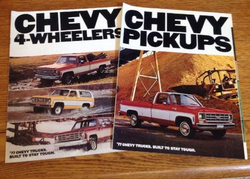 Chevrolet truck dealer brochure chevy 4-wheelers &amp; pickups blazer suburban 1977