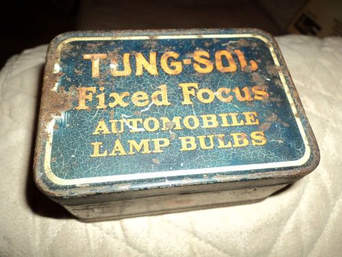 Vintage tung-sol fixed focus automobile lamp bulbs tin