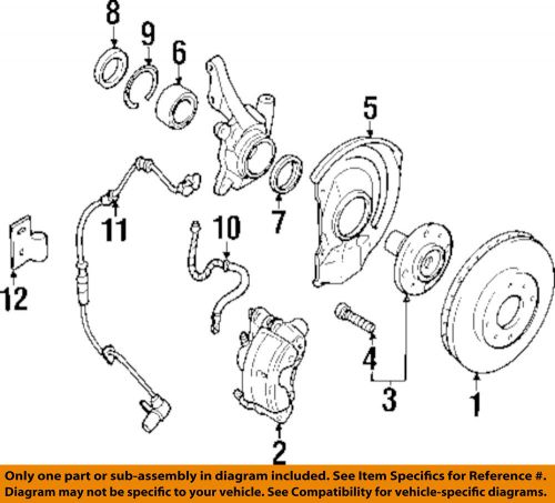 Mitsubishi oem 02-05 lancer front brake-rotor mb699285