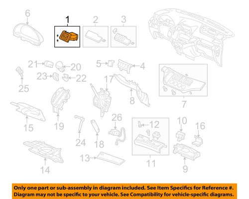 Honda oem 05-10 odyssey instrument panel-vent louver right 77610shja01za