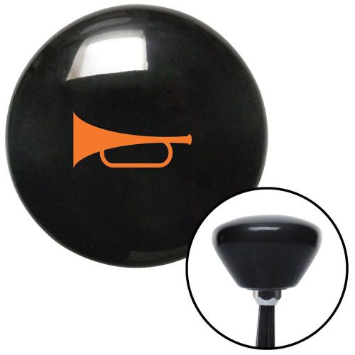 Orange horn trumpet black retro shift knob with m16 x 1.5 insertblack premium