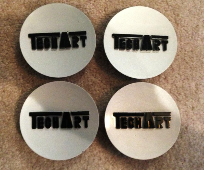 Techart alloy wheels center caps set of 4 porsche 911/986/996/997