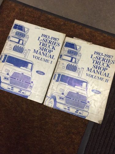 1983-1987 l-series truck shop manual volume 1 and 2 set repair j