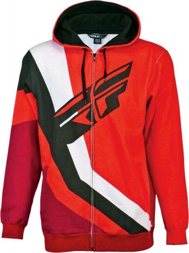 Fly racing retro hoody sweatshirt lg red/blk/wht hooded sweatshirt nwt large