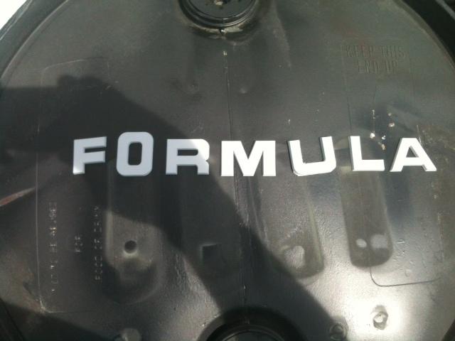 Formula boat emblem primed letters,transom 1.33" letters (1 set)