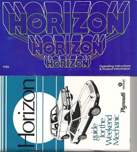 1980 plymouth horizon automobile owners manuals