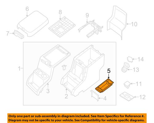 Nissan oem 12-15 nv3500 center console-tray 969251pa0a