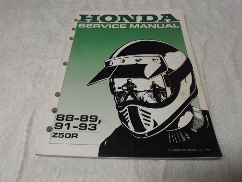 Honda 88-89, 91-93 z50r service manual