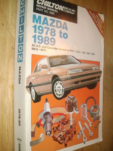 1978-1989 mazda  / rx-7 / glc / 323 / 626 / 929 / mx-6 / mpv / shop manual  88