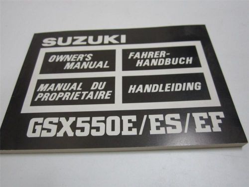 New genuine vintage suzuki gsx550 gsx 550 e es ef owners manual 99011-43424-01l