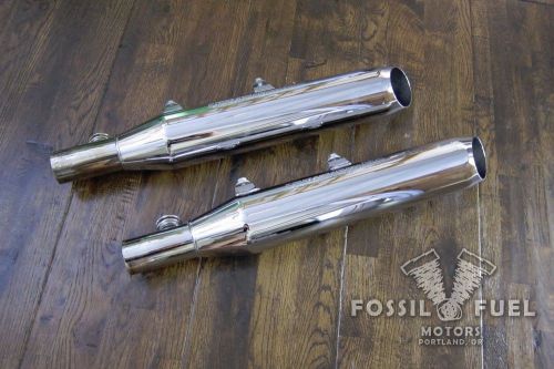 2004 - 2013 oem harley davidson sportster chrome slash cut exhaust mufflers