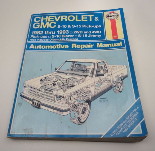 Chevy/gmc s-10 s-15 truck service repair shop manual 1982-1993 1992 1991 1990