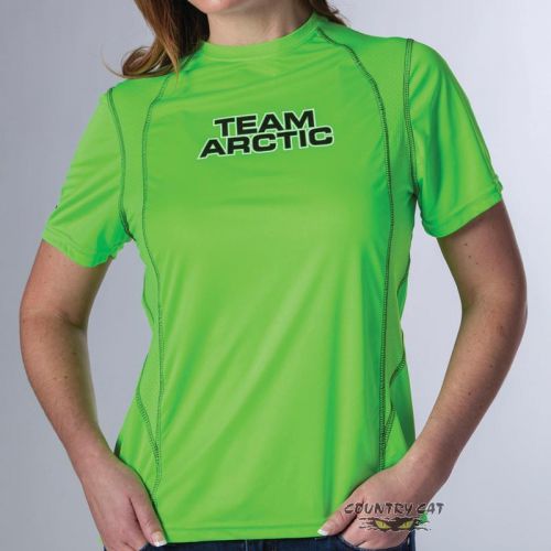 Arctic cat women&#039;s team arctic stretch mesh semi-fitted t shirt – green 5263-62_