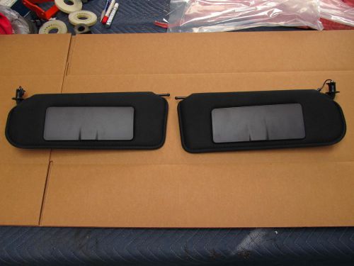 1997-04 corvette vanity mirror gm c5 new black sun visors pair  shaded sun