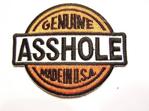 #0510 m motorcycle vest patch genuine *sshole made in