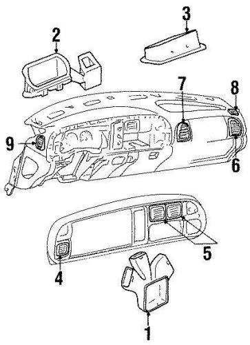 Chrysler oem dodge dashboard air vent 05014842aa image 4