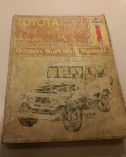 Toyota land cruiser 1968 thru 1977 haynes repair manual