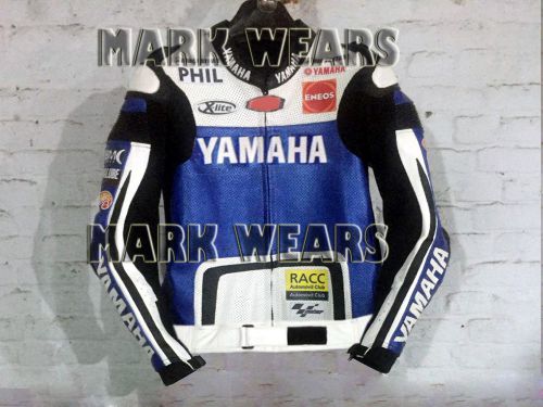 Jorge lorenzo yamaha 20 leather motorbike / motorcycle leather racing jacket