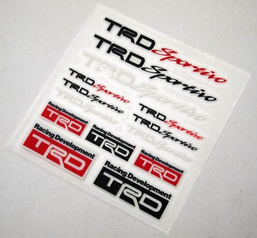 Trd sportivo toyota car decal sticker set logo badge corolla cruiser interior