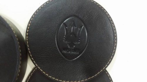 Maserati, elegant leather cup holders set of 6