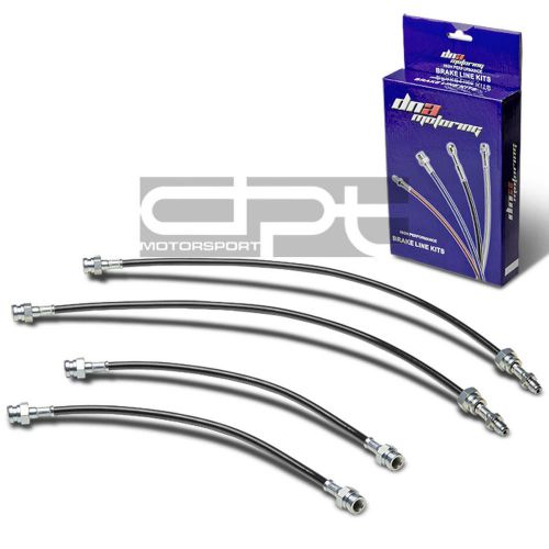 Rx7 fb 12a replacement front/rear stainless hose black pvc coated brake line kit