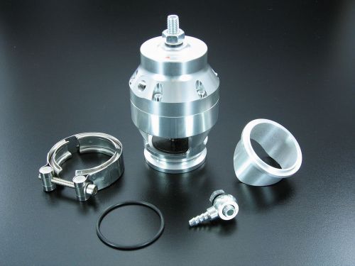 44mm bov adj blow off stainless steel valve turbo + aluminum weld flange silver