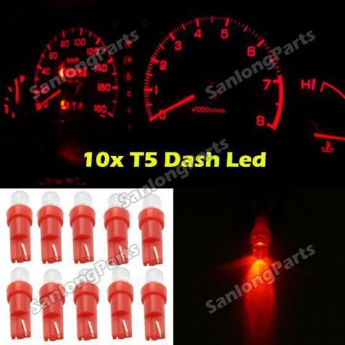 10x red instrument panel dash led bulb light lamp 74 70 37 for ford