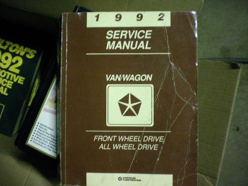 1992 chrysler van &amp; wagon factory service manual