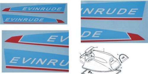 Evinrude outboard hood decals 18/25 hp 1960&#039;s