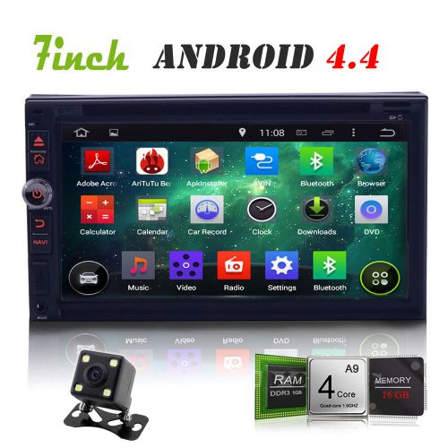2din quad-core 7&#034; android 4.4 mirror-link car stereo gps 3g wifi navi dvd player