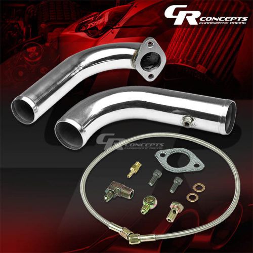 For td05 16g/20g 90-99 eclipse/talon dump/j-pipe+oil feed line turbo install kit