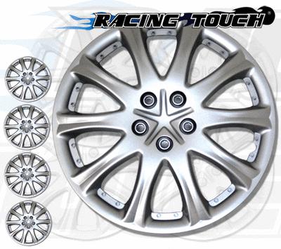 4pcs set 15" inches metallic silver hubcaps wheel cover rim skin hub cap #503