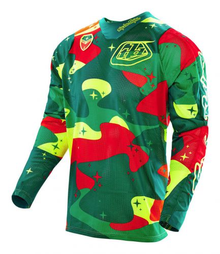 Troy lee designs 2016 se air racewear cosmic camo green/flo yellow 30201285*