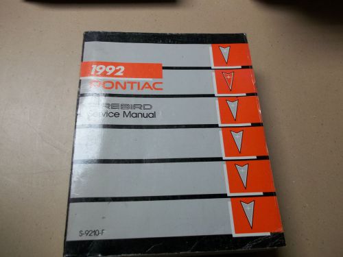 1992 pontiac firebird  factory shop service manual