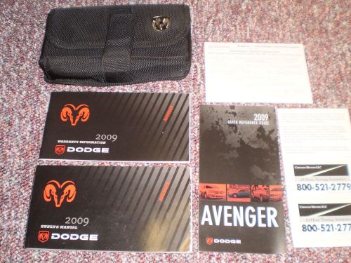 2009 dodge avenger car owners manual books guide case all models