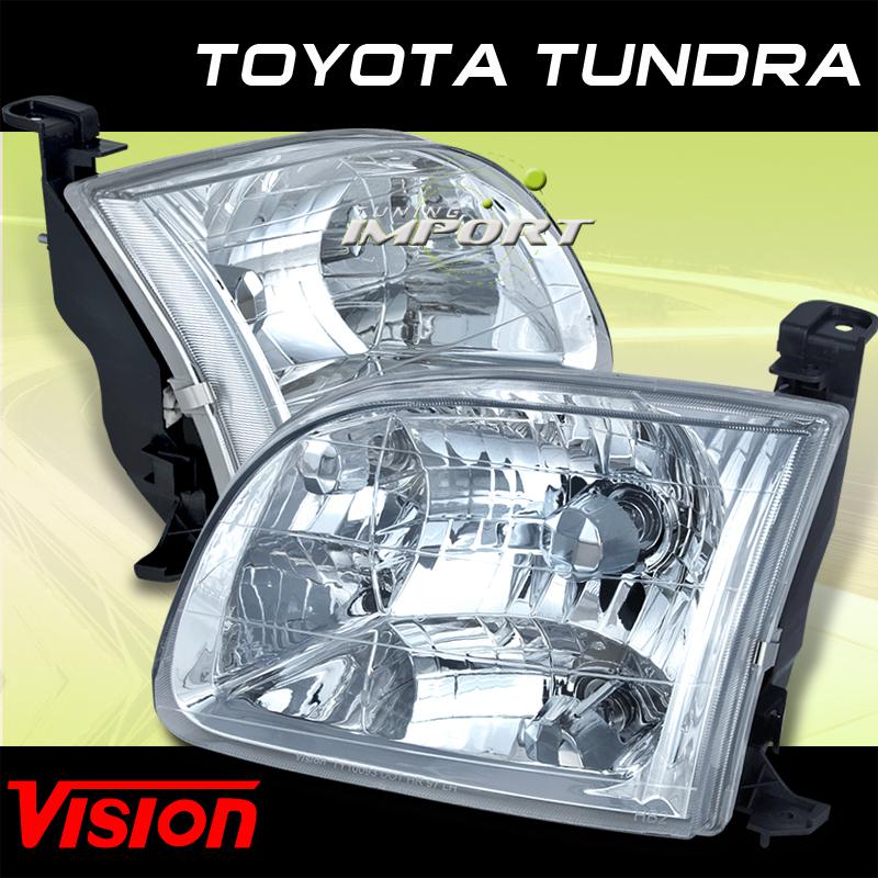 Toyota 00-04 tundra vision new left right pair replacement headlights lamps set