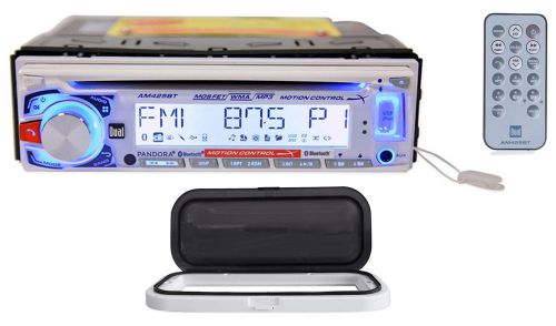 Dual am425bt marine/boat cd radio receiver w/ bluetooth/iphone+splash guard case