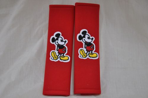 Disney mickey mouse red plush seat belt cover shoulder pad cushion
