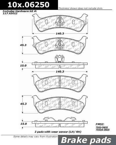 Centric 106.06250 brake pad or shoe, rear