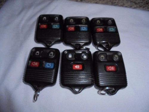 Lot of 6 remote keyless entries for ford &amp; lincoln &amp; mercury vehicles