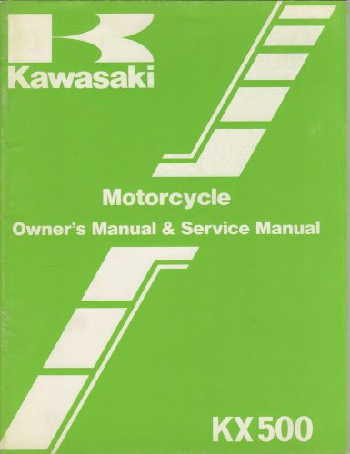 1983 kawasaki motorcycle kx500 owners service manual p/n 99920-1210-01 (421)