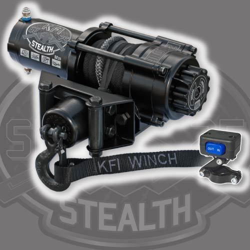 Kfi se25 stealth winch w/mount yamaha 03-14 kodiak 450 4x4