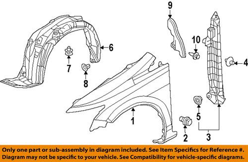 Honda oem 74101tr3a10 fender liner