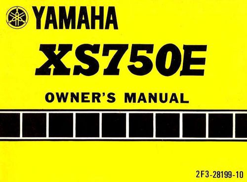 1978 yamaha xs750e motorcycle owners manual -xs 750 e-yamaha-xs750