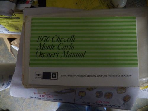 1976 chevrolet monte carlo owner&#039;s manual + more docs &amp; old title  free shipping