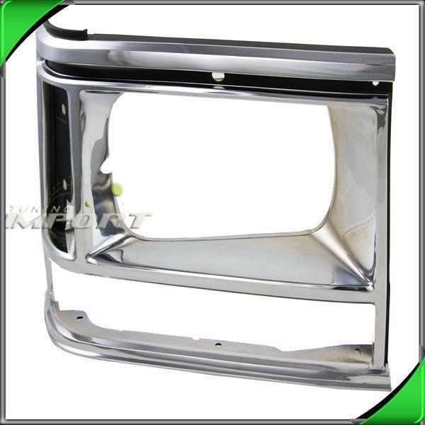 87-90 grand caravan voyager passenger head light lamp chrome frame bracket bezel